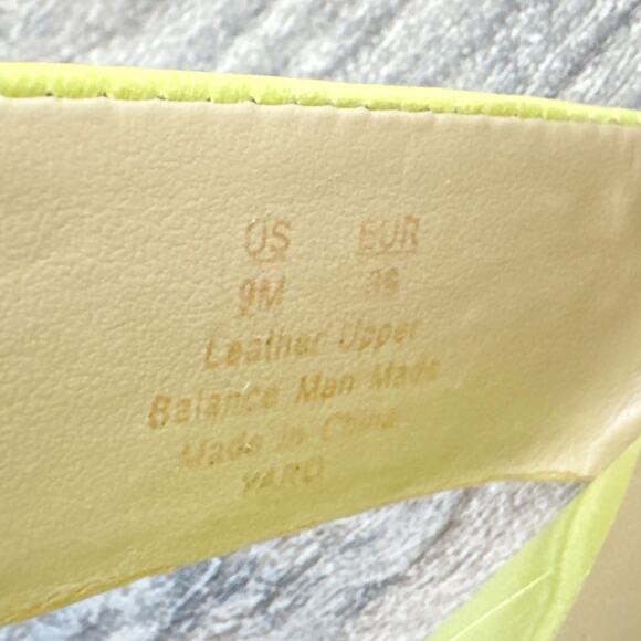 NIB Sam Edelman 9M Yaro Leather Ankle Strap Block Heel Sandals Kiwi - Picture 11 of 13